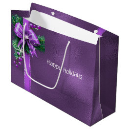 Lila Bow Holiday Geschenktasche Große Geschenktüte