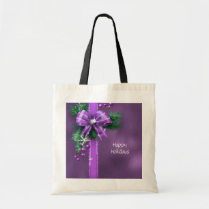 Lila Bow Holiday Tote Bag Tragetasche