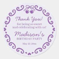 Lila Bow Retro Herz Coquette Kuchen Geburtstag