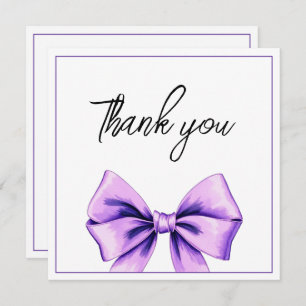 Lila Bow Sweet 16 Geburtstag Dankeskarte