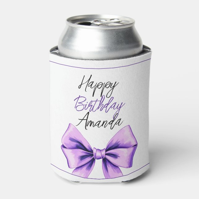 Lila Bow Sweet 16 Geburtstag Dosenkühler (Kanne Vorderseite)