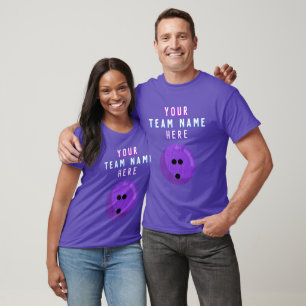 Lila Bowlingkugel Benutzerdefinierter Bowling-Ma T-Shirt