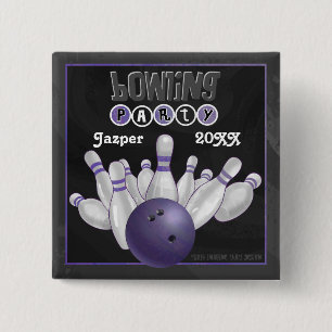Lila Bowlings-Party Button
