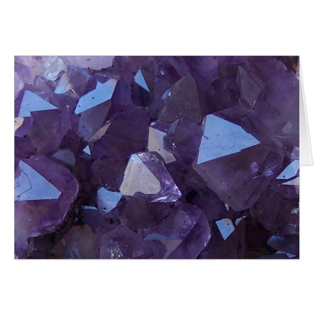Lila brasilianische Quartz Amethyst Grußkarte (Vorderseite (Horizontal))