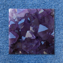 Lila brasilianisches Quartz-Amethyst-Foto Button