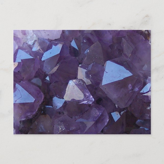 Lila brasilianisches Quartz-Amethyst-Foto Postkarte (Vorderseite)