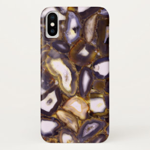 Lila Braun Weiße Achat-Optik Case-Mate iPhone Hülle