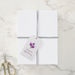 Lila Brautparty Calla Lily Floral Geschenkanhänger