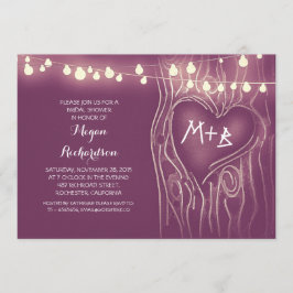 lila Brautparty Einladung