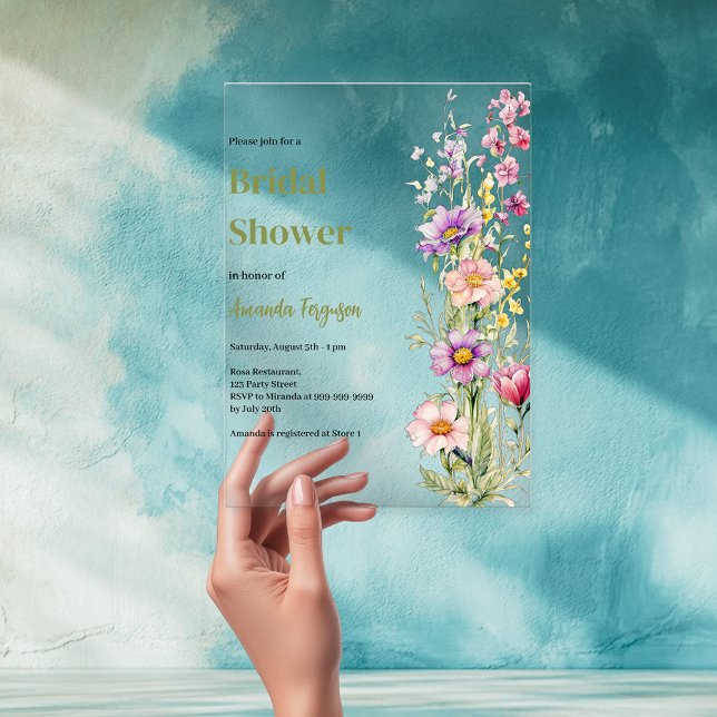 Lila Brautparty in Rosa Acryleinladungen (Von Creator hochgeladen)