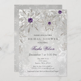 lila Brautparty laden Einladung