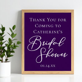 Lila Brautparty Personalisierter Empfang Poster