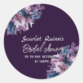 Lila Brautparty Runder Aufkleber