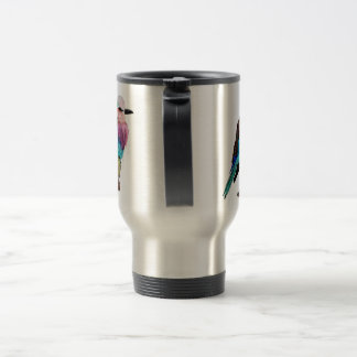 Lila Breasted Rollen-Vogel Reisebecher