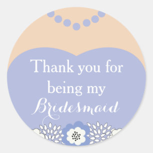 Lila Bridesmaid Hochzeit danke Ihnen Stickers