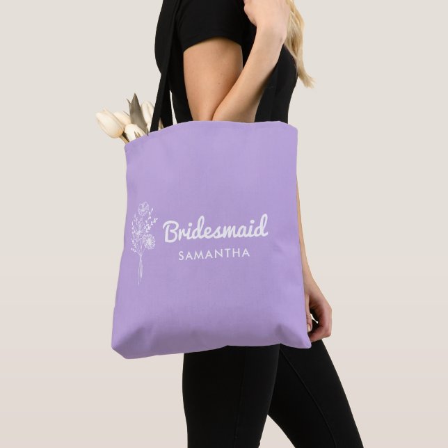Lila Bridesmaid Vorschlag Trauzeugin Geschenk (Von Nahem)