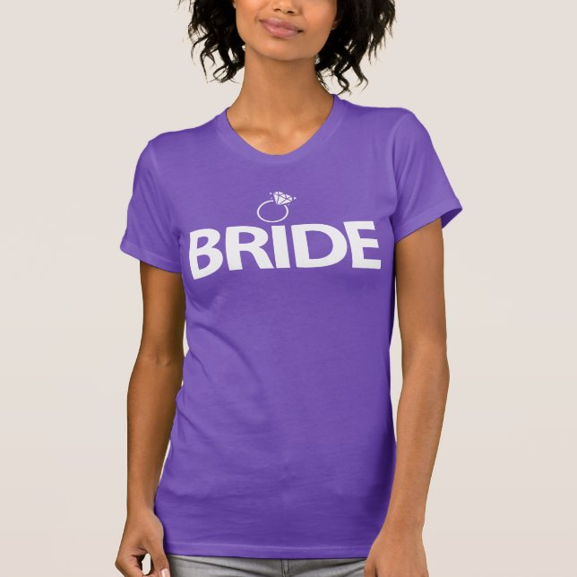 Lila Bridge-Shirt für Junggeselinnen-Abschied T-Shirt (Vorderseite)