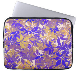 Lila Bronze- und Blaue Kastanienblätter Laptopschutzhülle
