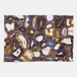 Lila-Brown-White-Agate-Design Geschirrtuch