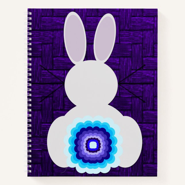 Lila Bunny Spiral Notebook Notizbuch (Vorderseite)