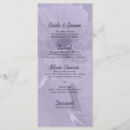 Lila, bunte Daisy Wedding Menu Menükarte