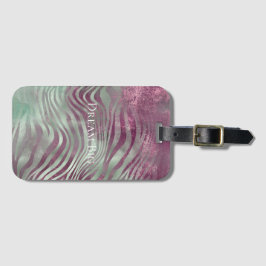 Lila Burgundy Aqua Mint Zebra Gepäckanhänger