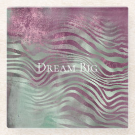 Lila Burgundy Aqua Mint Zebra Glasuntersetzer