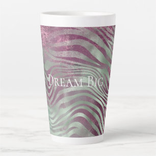 Lila Burgundy Aqua Mint Zebra Milchtasse