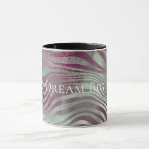 Lila Burgundy Aqua Mint Zebra Tasse