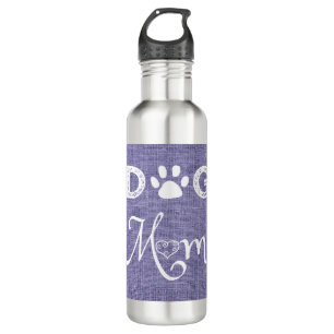 Lila Burlap Hund Mama Wasser Flasche Edelstahlflasche