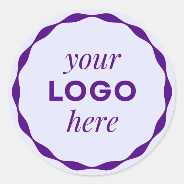 Lila Business-Logo Skalierte Circle-Aufkleber Runder Aufkleber (Vorderseite)