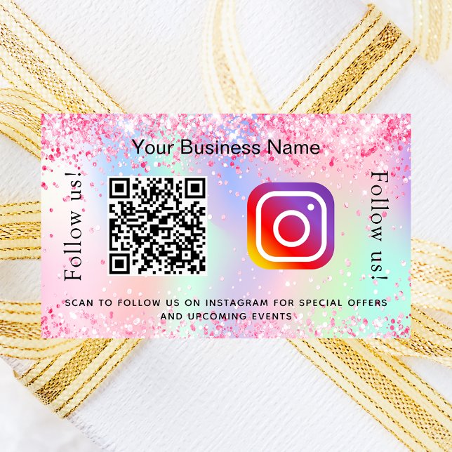 Lila Business-Salon mit rosa Rosa-Farbton, qr-Code Rechteckiger Aufkleber (Von Creator hochgeladen)