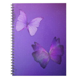 Lila Butterflies SpiralNotebook Notizblock