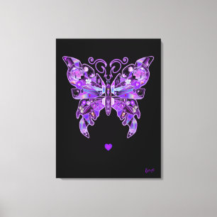 Lila Butterfly 31-Notebook Leinwanddruck