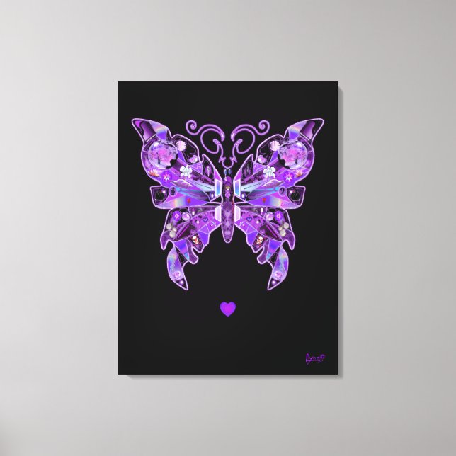 Lila Butterfly 31-Notebook Leinwanddruck (Vorderseite)