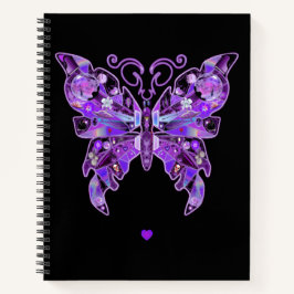 Lila Butterfly 31-Notebook Notizbuch