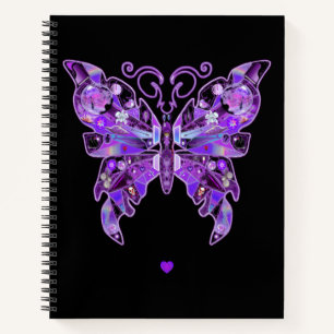 Lila Butterfly 31-Notebook Notizbuch