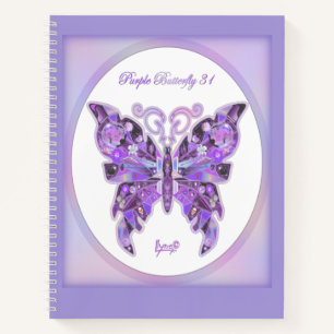 Lila Butterfly 31-Notebook Notizbuch