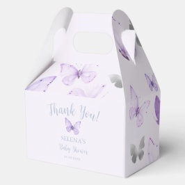 Lila Butterfly Baby Dusche Danke Geschenkschachtel