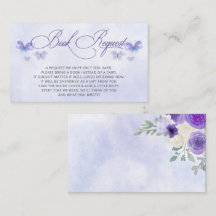 Lila Butterfly Babydusche Anfrage