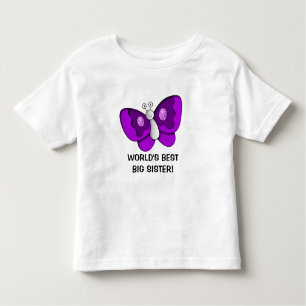 Lila Butterfly Bestes Big Sister Kleinkind Dress Kleinkind T-shirt