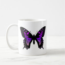 Lila Butterfly-Kaffee Tasse