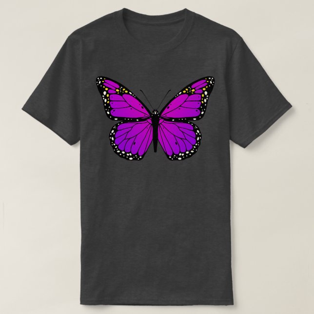 Lila Butterfly Liebe Monarch Schmetterlinge Lila B T-Shirt (Design vorne)