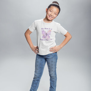 Lila Butterfly Lupus Warrior Mama T-Shirt