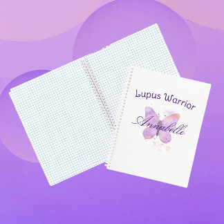 Lila Butterfly Lupus Warrior Notizbuch
