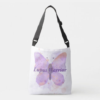 Lila Butterfly Lupus Warrior Tragetaschen Mit Langen Trägern