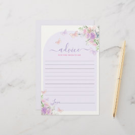 Lila Butterfly-Ratschlag für die Mama, die Karte s