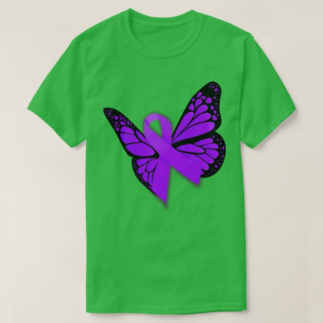 Lila Butterfly-Sensibilisierungskampagne T-Shirt (Design vorne)