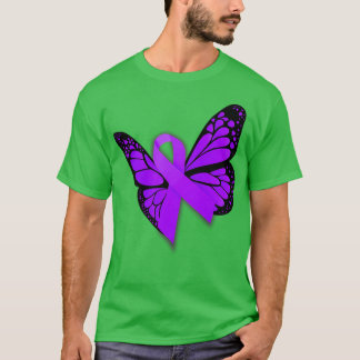 Lila Butterfly-Sensibilisierungskampagne T-Shirt