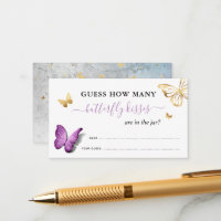 Lila Butterfly Wie viele Kisses Bridal Game